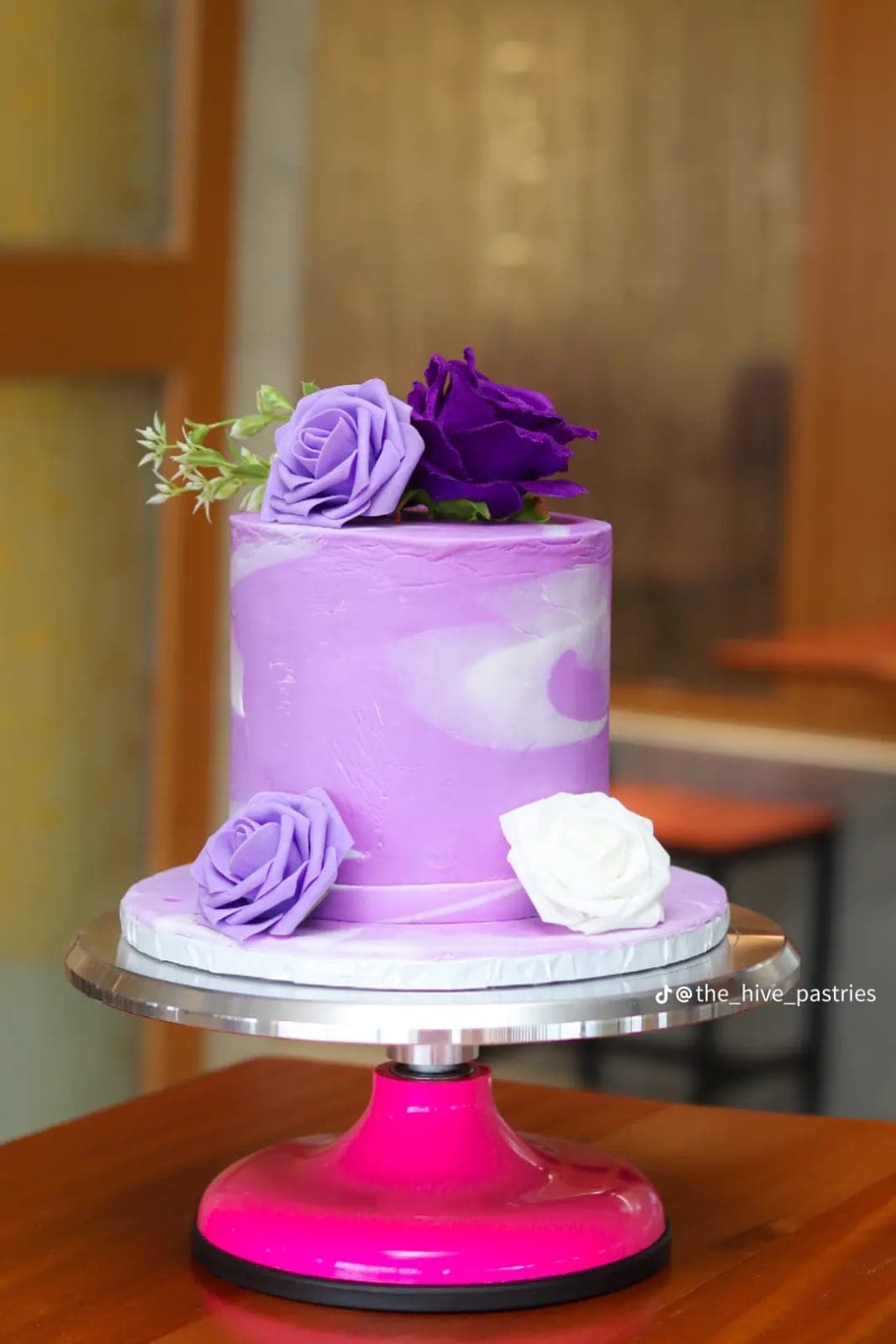 Lavender marble cake from the bakery's feed